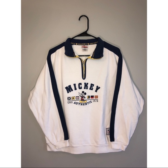 Disney Other - Men’s Vintage Disney quarter zip Mickey sweater